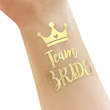 10pcs Team Bride Bachelorette Party Wedding Decorations Tattoo Sticker Bridesmaid Gift Team Bride Bachelorette Party Decorations