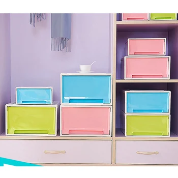 

Plastic Drawer-type Storage Case Cabinet Wardrobe Storage Box Clothes Shoe Box VJ-Drop