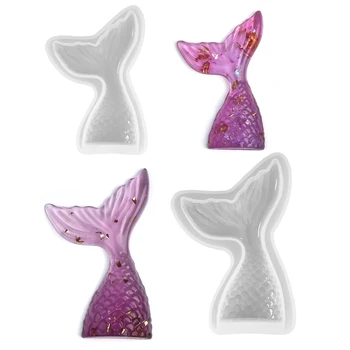 

Mermaid Tail Resin Mold DIY Pendant Epoxy UV Silicone Mold Fish Tail Molds for Jewelry Making Tools Jewellery Table