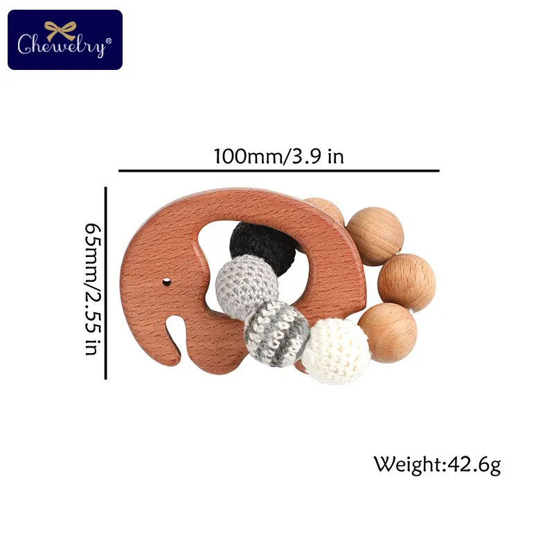 1 шт. Детский Браслет Прорезыватель из буковой древесины коала слон Pandent Крокет бусины деревянные бусины DIY Ювелирные изделия прорезывание зубов детские игрушки Давайте сделать