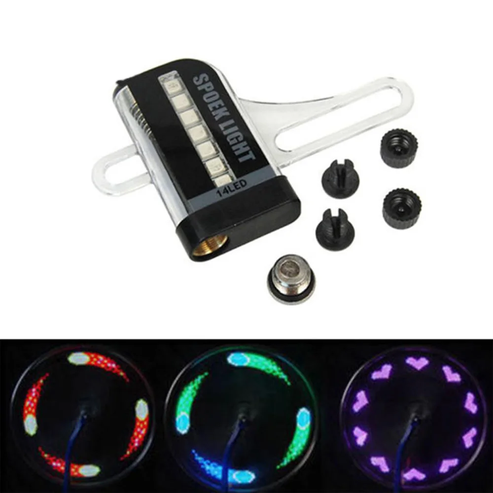 14 LED Bicycle Wheel Signal Tire Spoke Light Colorful 30 Changes Bike Motorcycle Safety Night Cycling Lights Accessories BC0048 (11)