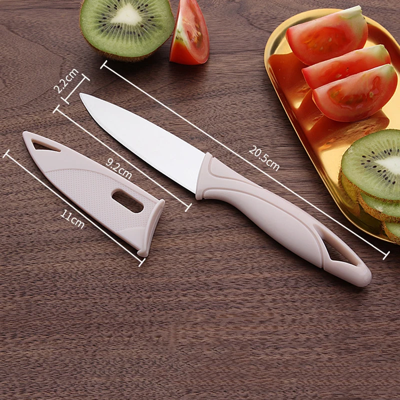 Карамельный цвет ножи из нержавеющей стали для очистки овощей портативный защитный чехол острый нож для фруктов европейский стиль