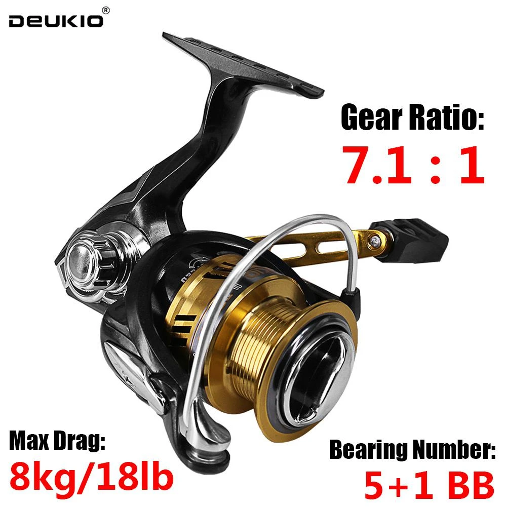 Deukio 高速スピニングリール 7 1 1 ギア比金属スプール低音釣り両方淡水と海水 Fishing Reels Aliexpress Deukio 高速スピニングリール 7 1 1 ギア比金属スプール低音釣り両方淡水と海水 Fishing Reels Aliexpress