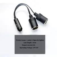 Répartiteur universel pour allume-cigare de voiture à double Port, prise femelle, adaptateur d'alimentation pour accessoires électroniques Automobiles 6