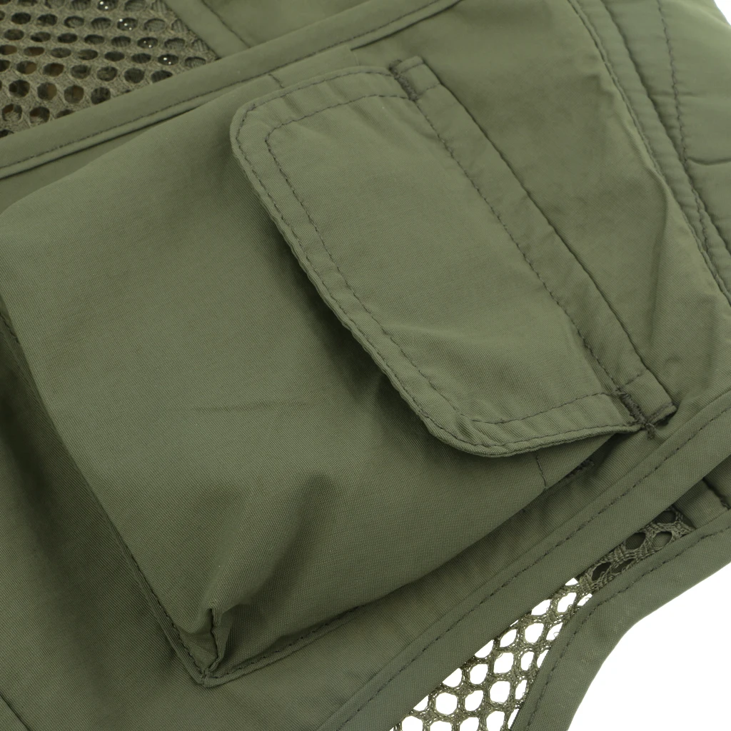 Men's Mesh Fishing Vest Photography Working Multi-pockets Vest Outdoors Sports Journalist's Vest Jacket Survival Utility Vest