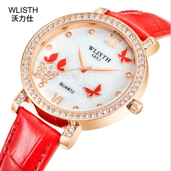 

Fashion business leather women's watch luxury diamond quartz watch hot sale Watch