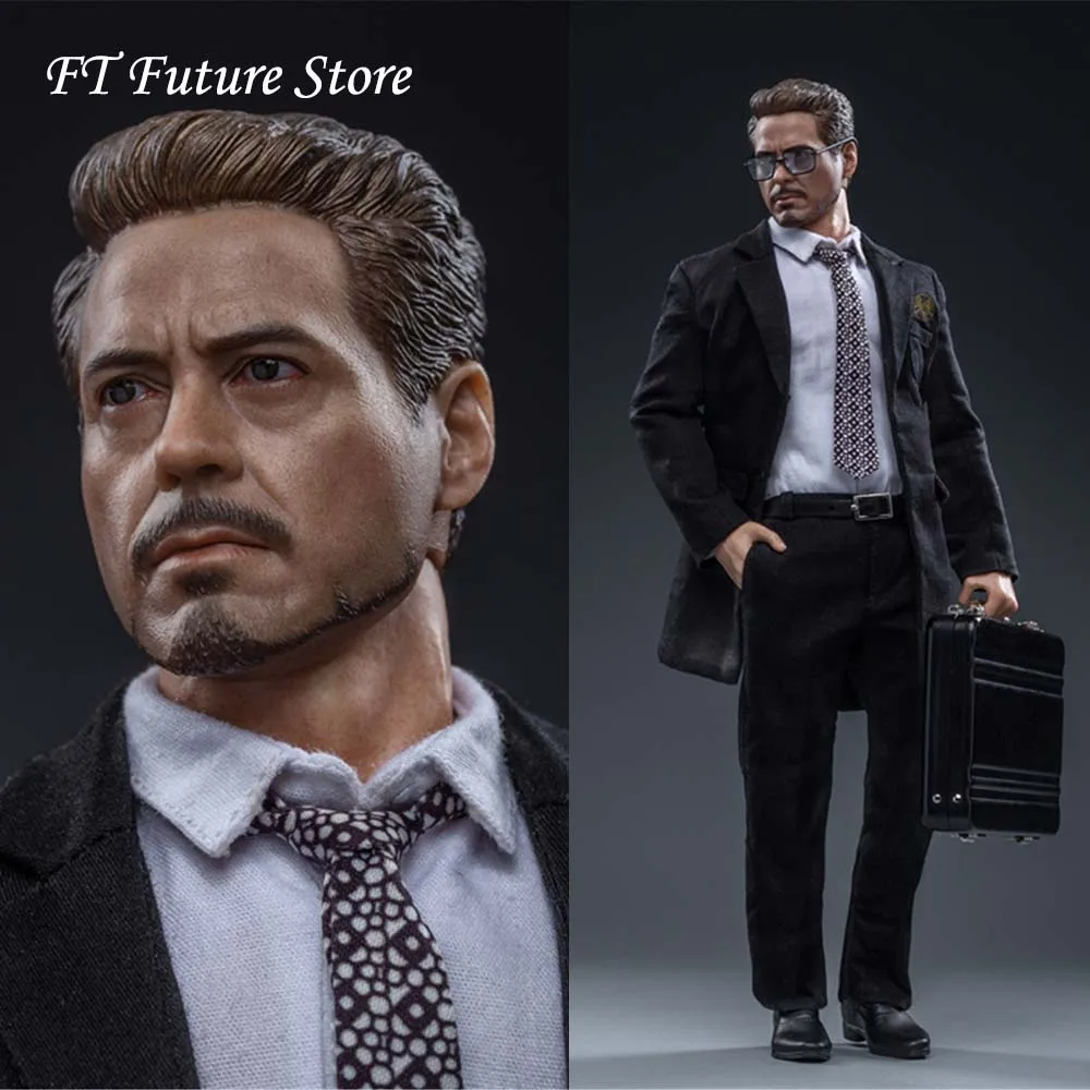 

In Stock Collectible 1/6 Scale FS021 Tony Stark Head Sculpt Clothes No Body Male Action Figure Model for Fans Holiday Gifts
