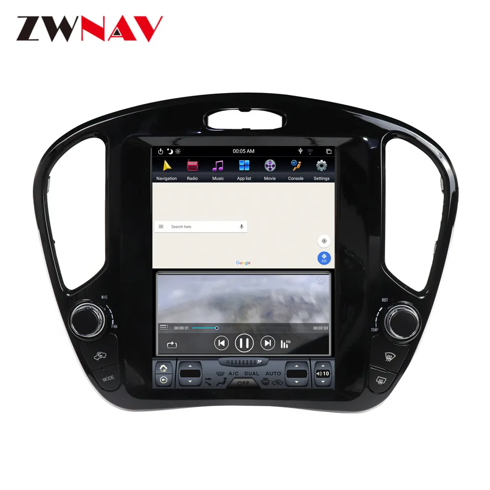 Cheap Tesla style 4GB RAM Android 8.1 PX6 Car GPS Navigation For Nissan Juke 2010+Auto head unit Multimedia Player radio tape recorder 3