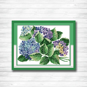 

Purple flower Plant paintings DMC 14CT 11CT Cross Stitch Needlework Set Embroidery kits chinese cross stitch Home decor
