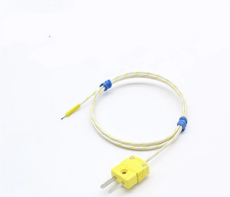 K тип HH-K-24-SLE высокотемпературное сопротивление 704℃ THERMO-COUPLE провода стекловолокна термопары провода+ вилка пользовательские термо-соединения