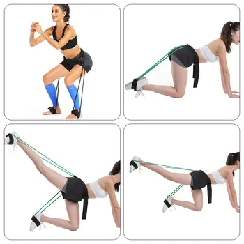 

Training Leg Strength Resistance Bands Fitness Resistance Bands Set Exercise Fitness Workout Bands Strength Training Set Latex