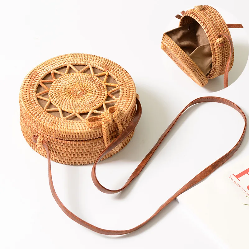  Square Round Mulit Style Straw Bag Handbags Women Summer Rattan Bag Handmade Woven Beach Circle Boh - 32908348974