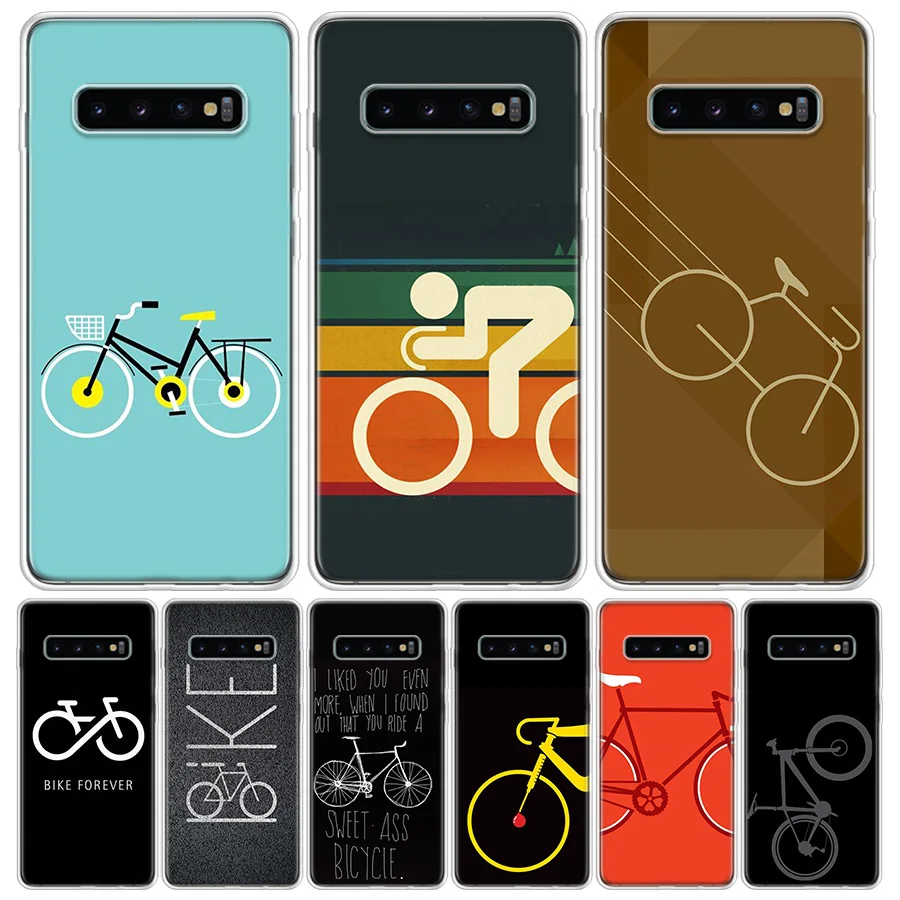 Bicycle Bike Sport Coqu Cover Phone Case For Samsung Galaxy A70 A50 A40 A30 A20E A10S Note 20 Ultra 10 Lite 9 8 A6 A7 A8 A9 Plus | Мобильные