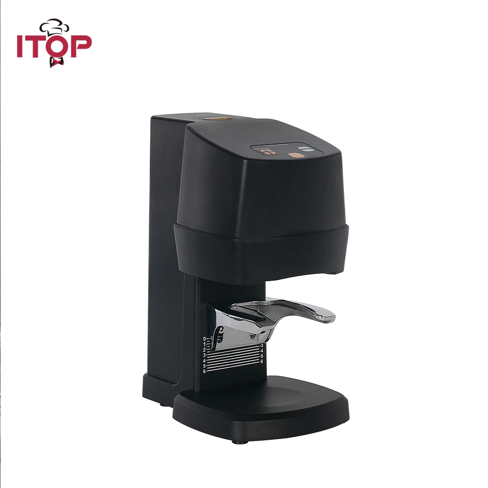 ITOP Electric Coffee Tamper Machine 58MM Automatic  Bean Powder Flat Press Stainless Steel Pressure Adjustment 100pcs m6 flat thin washer shim 0 1mm 0 2mm 0 3mm 0 5mm 304 stainless steel ultra thin flat washer gasket gap adjustment washer