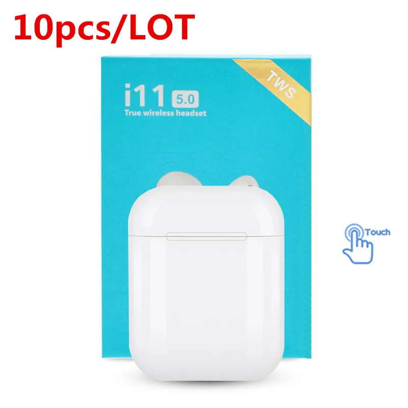 10 шт./партия i11 TWS Bluetooth 5,0 беспроводные наушники мини наушники i7s с микрофоном для iPhone X 7 8 samsung S6 Xiaomi huawei