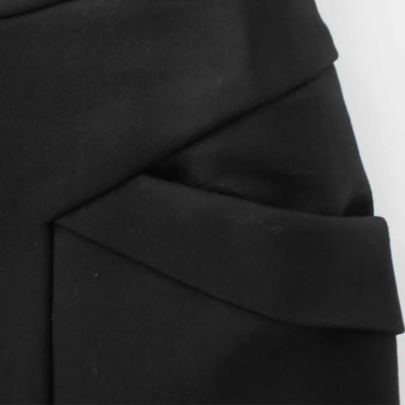 Новое поступление черные женские шорты весна осень высокая талия модные брюки повседневные Карманы Брюки Highstreet YNZZU YB379