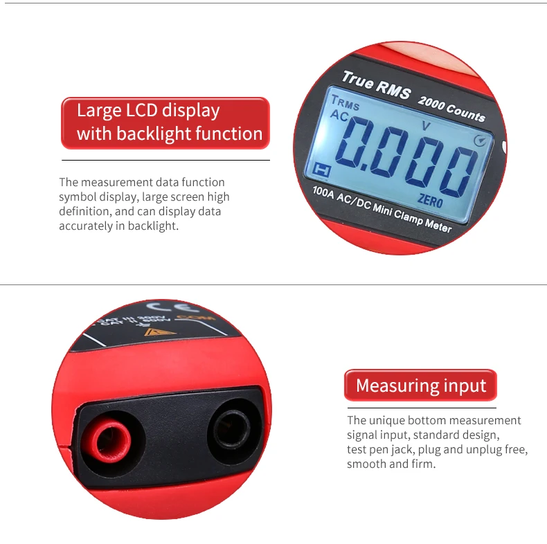 UNI-T UT210A UT210B UT210C UT210D UT210E True RMS мини Цифровые токовые клещи переменного/постоянного тока Напряжение Авто Диапазон VFC Емкость