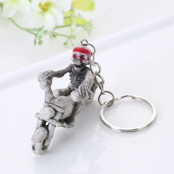 

1Pc Skull Keychain Devil Death Monster Motor Car Key Chain Gift Car Styling Accessories Decoration Bag Accessories