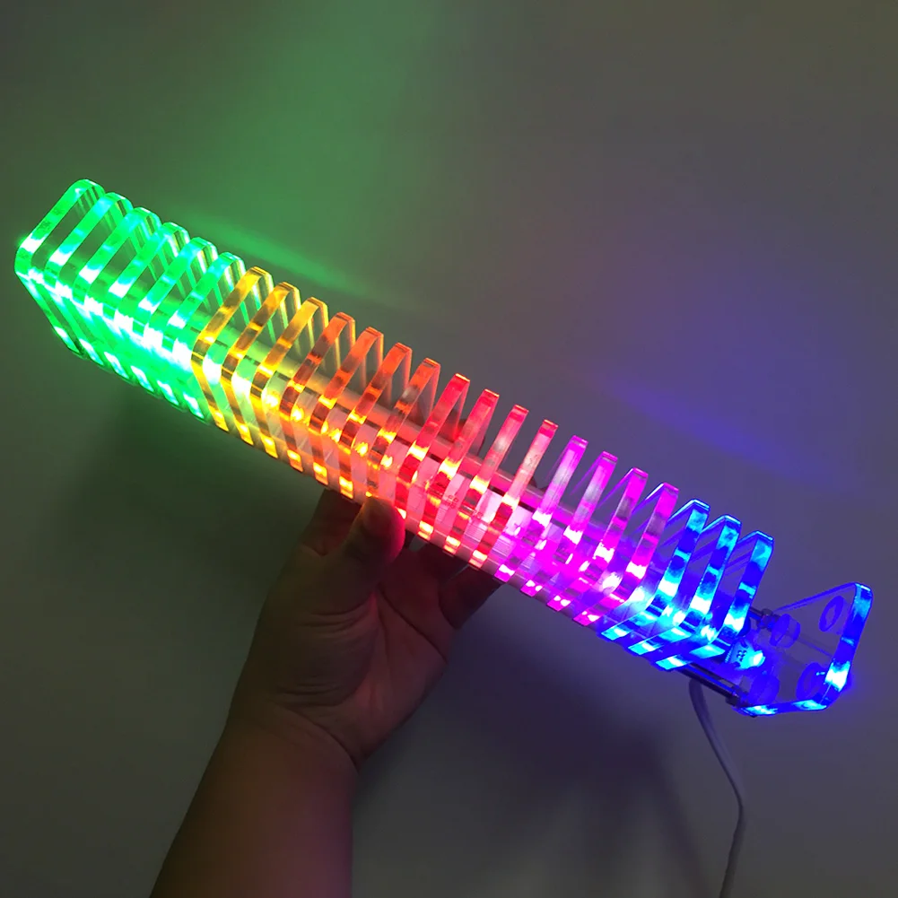 Practical Home Theater Professional Audio LED Music VU Tower Level Display DIY Sound Control Column Kit Crystal Cube Fantasy