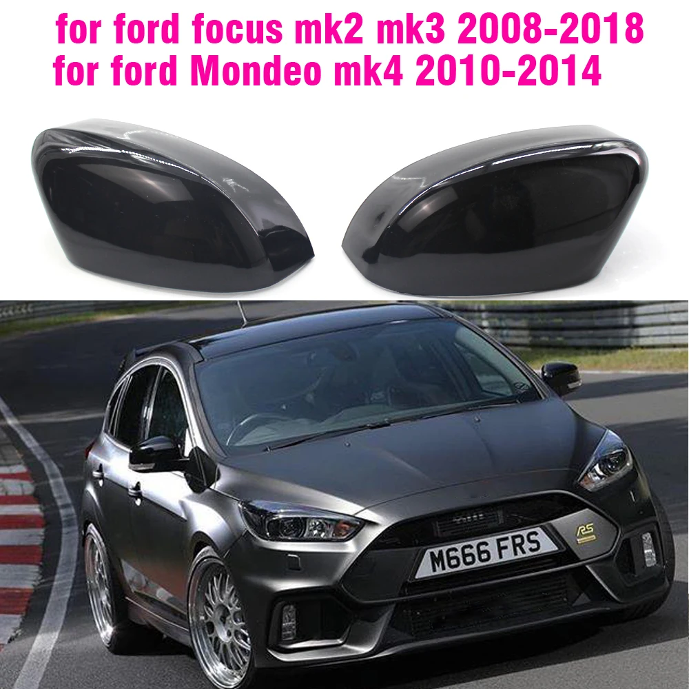 Fit For Mondeo Mk4 Facelift Estate 2010-2014 FANGFANGWAN Rearview Mirror Cover Cap Carbon Fiber/Black Fit For Ford Focus MK2 MK3 Color : Carbon fiber 