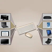 Ультра тонкий 2,4 ГГц Беспроводная клавиатура с мышью мыши комплект для настольного ноутбука ПК компьютера VDX99