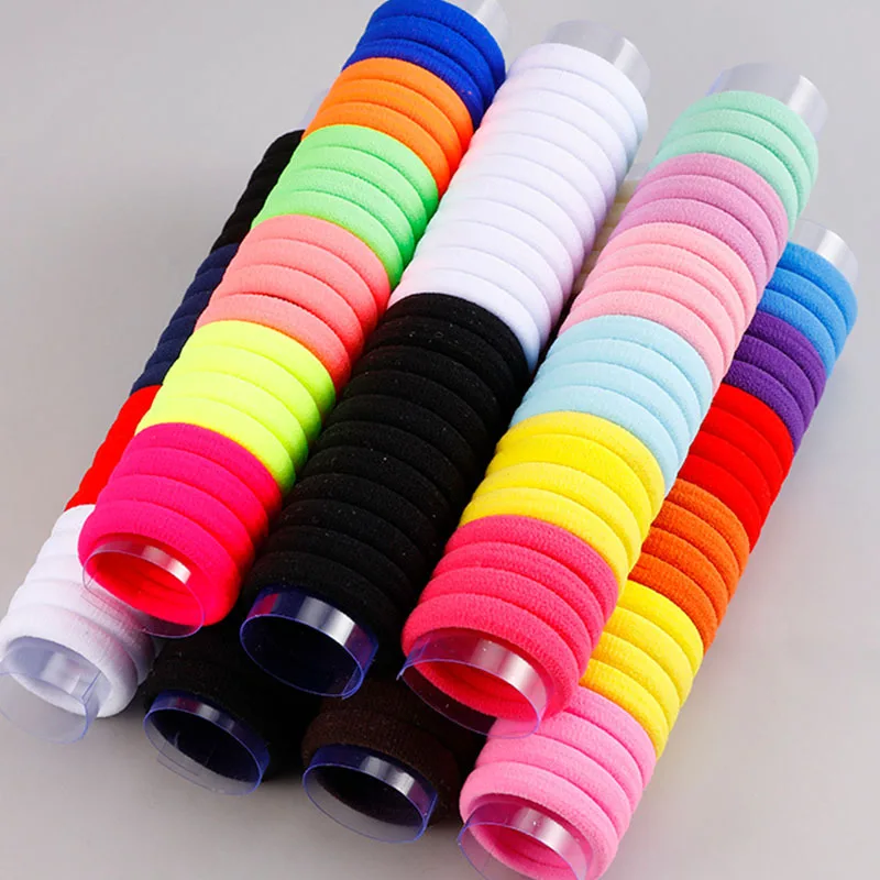

50pcs 3.5 cm Girls Rubber Bands Scrunchy Elastic Hair Bands Ponytail Holder Kids Baby Hair Accessories Ties Gum for Hair