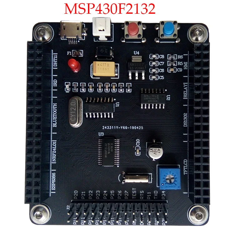 MSP430F2132 макетная плата MSP430 учебная плата с линией USB скачать BSL загрузчик