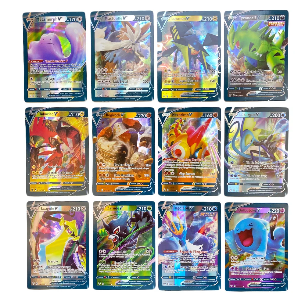20-360Pcs French Pokemon Cards Vmax TAG TEAM GX Shining Battle Trading Game Children Carte Francaise V Max Toy