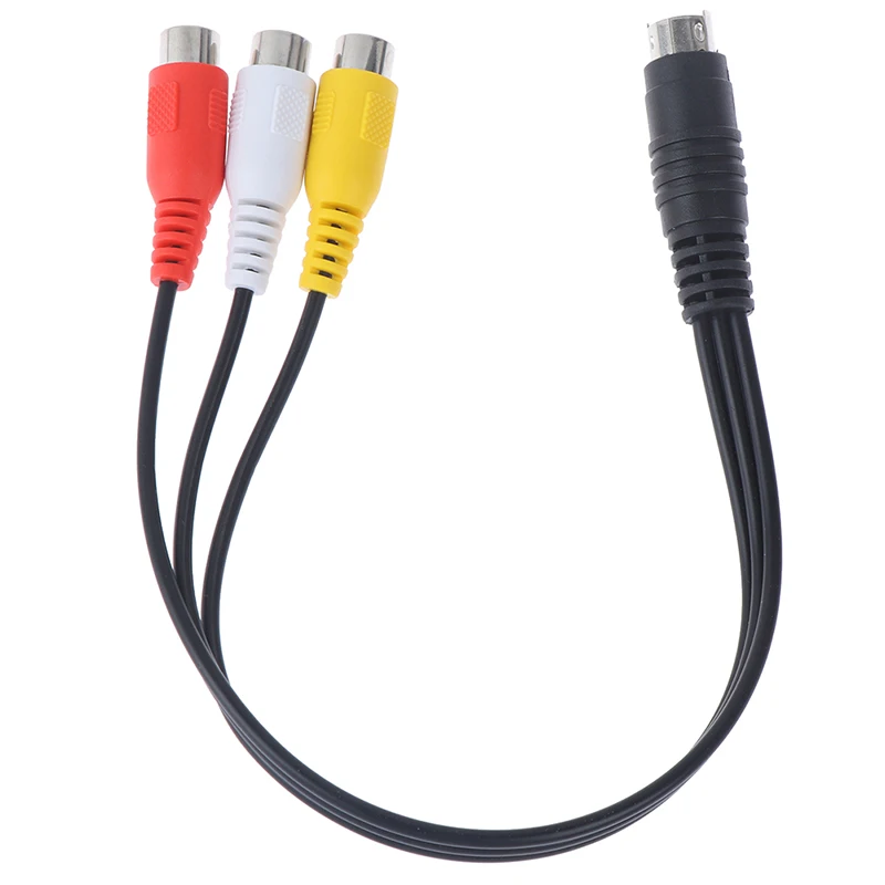 1 шт. 27 см медный Видео Аудио кабель 4 Pin к 3 RCA Женский ТВ адаптер Композитный
