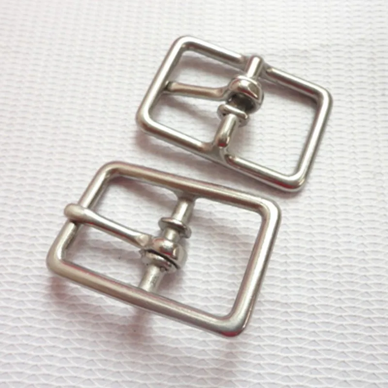 50pcs Stainless Steel Pin Buckle Garment Bag Leather Craft Silver Buckles 17mm