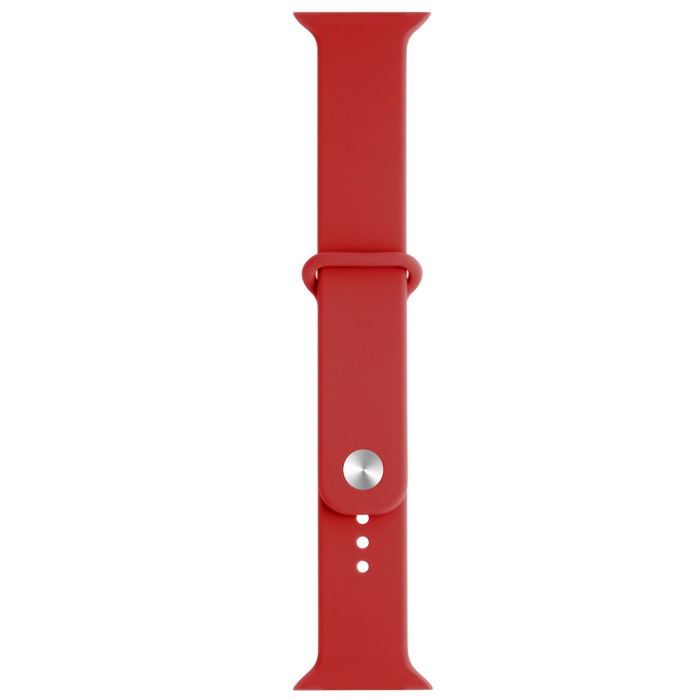 Цветной мягкий силиконовый спортивный ремешок для Apple Watch 38 мм 42 мм 40 мм 44 мм резиновый ремешок для часов iWatch серии 4 3 2 1 браслет - Цвет: red1