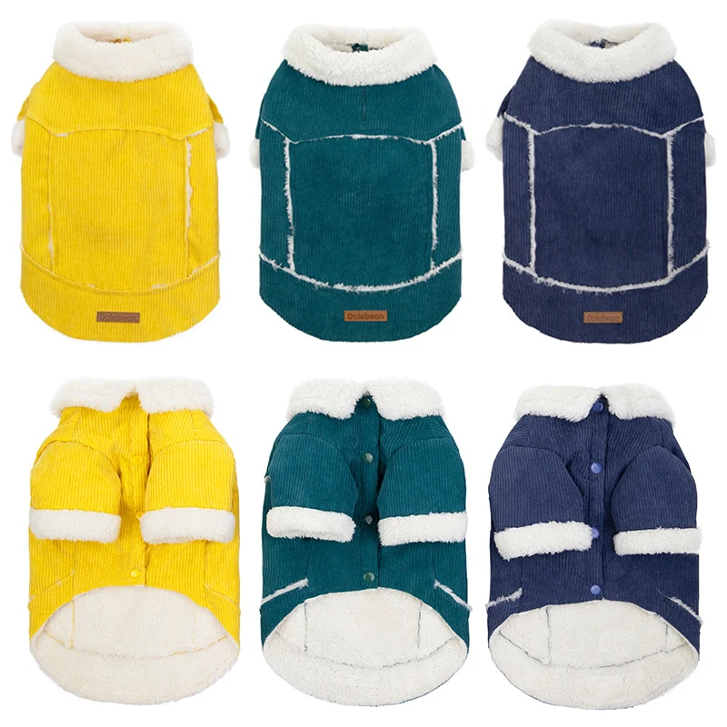 Зимняя теплая куртка для собак одежда домашних питомцев пальто ветрозащитная