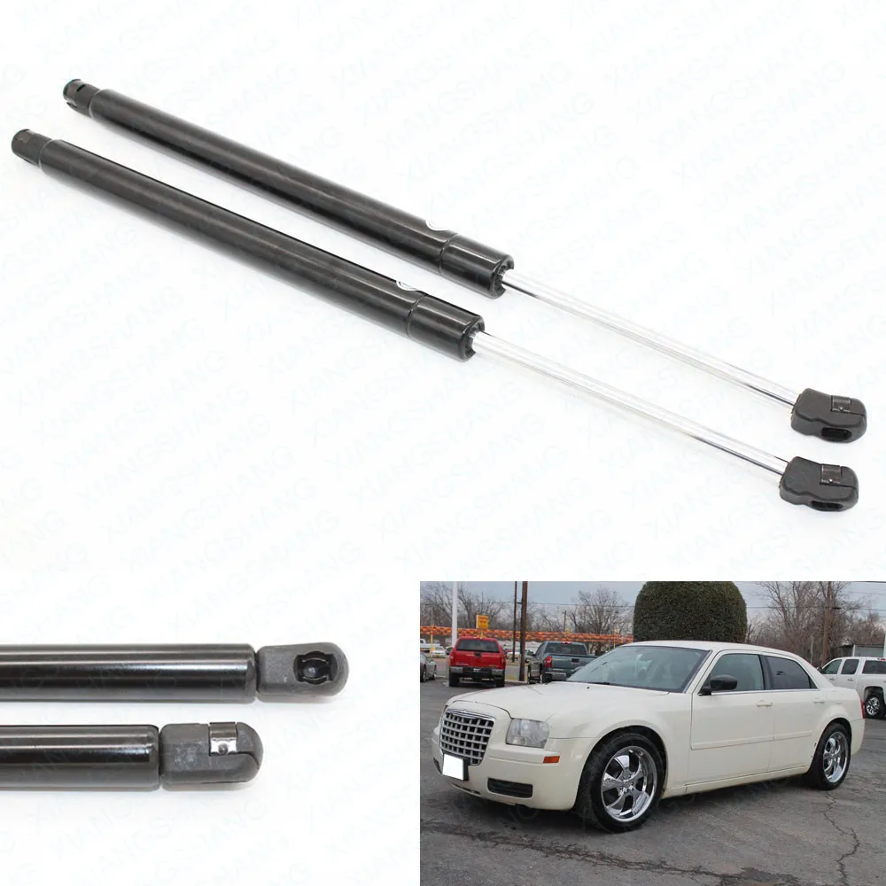 Черный Для Dodge Magnum капюшон 2005-2007 2008 2009 2010 12,36 дюймов для Chrysler 300 C газовые пружины, лифт поддерживает стойки Опора рулевой рычаг шок - Цвет: Черный