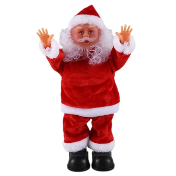 

Electric Santa Claus Somersault Stunt Toy Music Walking Doll Xmas Ornaments Funny Gift Christmas Decorations for Home
