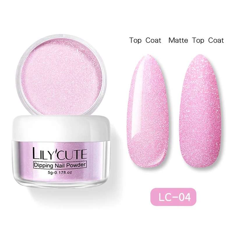 LC-04 LILYCUTE матовая одноцветная голографическая окунающая пудра для ногтей цветной яркий блеск для ногтей пигментная пыль маникюр Дизайн ногтей украшение - Цвет: LC-04