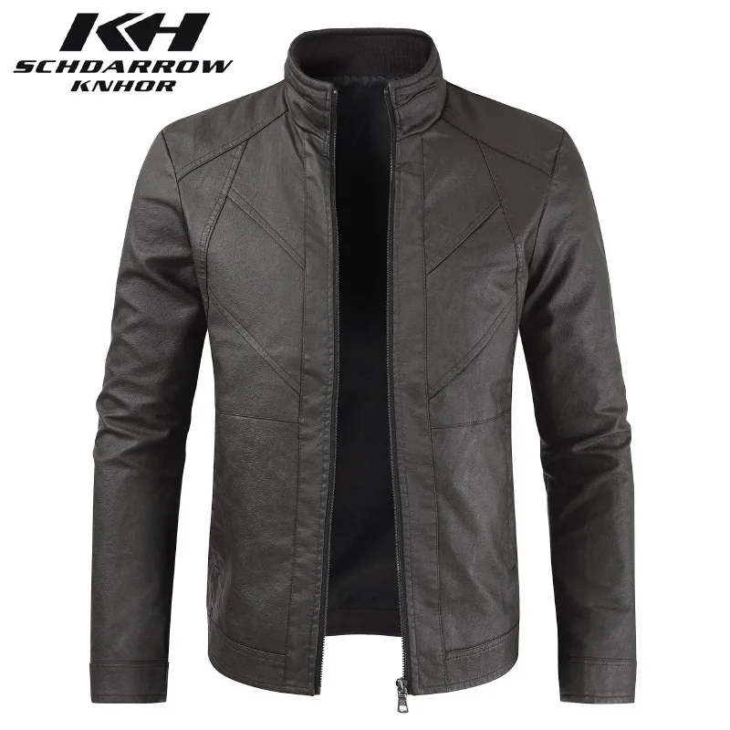 Men Leather Jacket Spring Men's Casual Stand collar Motorcycle PU Leather Jacket Coat Outerwear Male clothes jaqueta de couro 3 9mm car motorcycle insulation bullet male