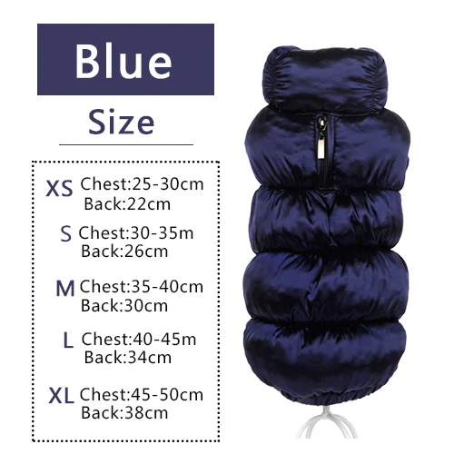 Синий Pet Clothing Dog Cat Clothes Warm Jacket For Puppy Kitty Fashion Winter Down Coat Apparel Chihuahua Costume Products - Цвет: Синий