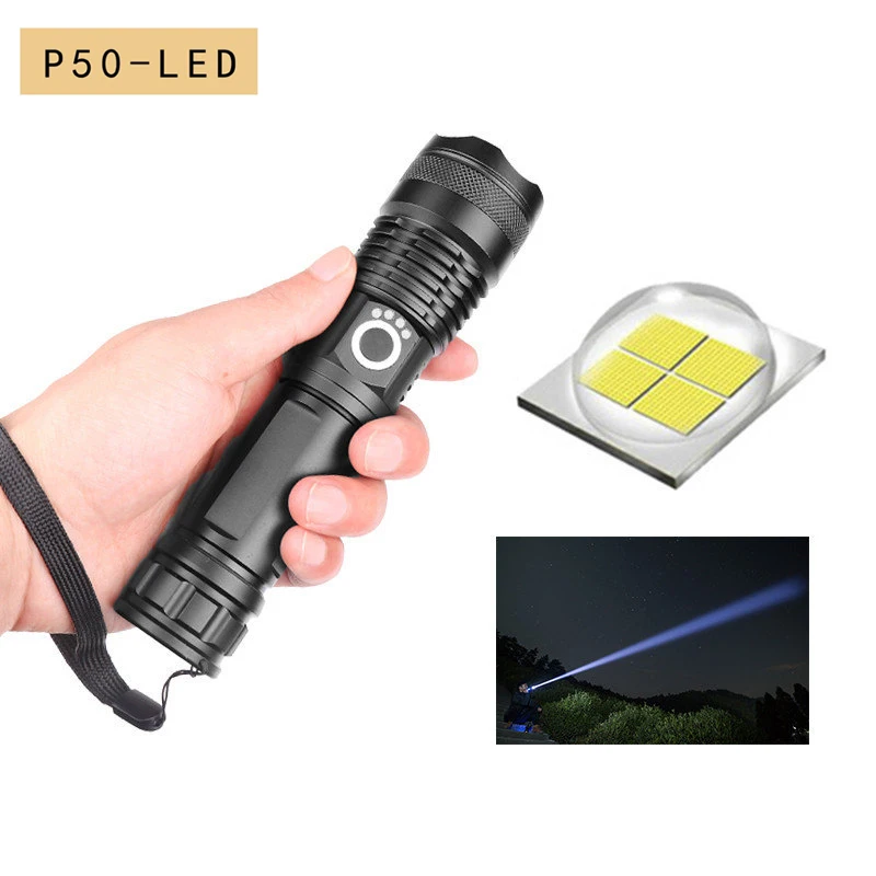 30000 люмен лампа XHP50 USB зарядка zoom P50 фонарик с usb-кабелем