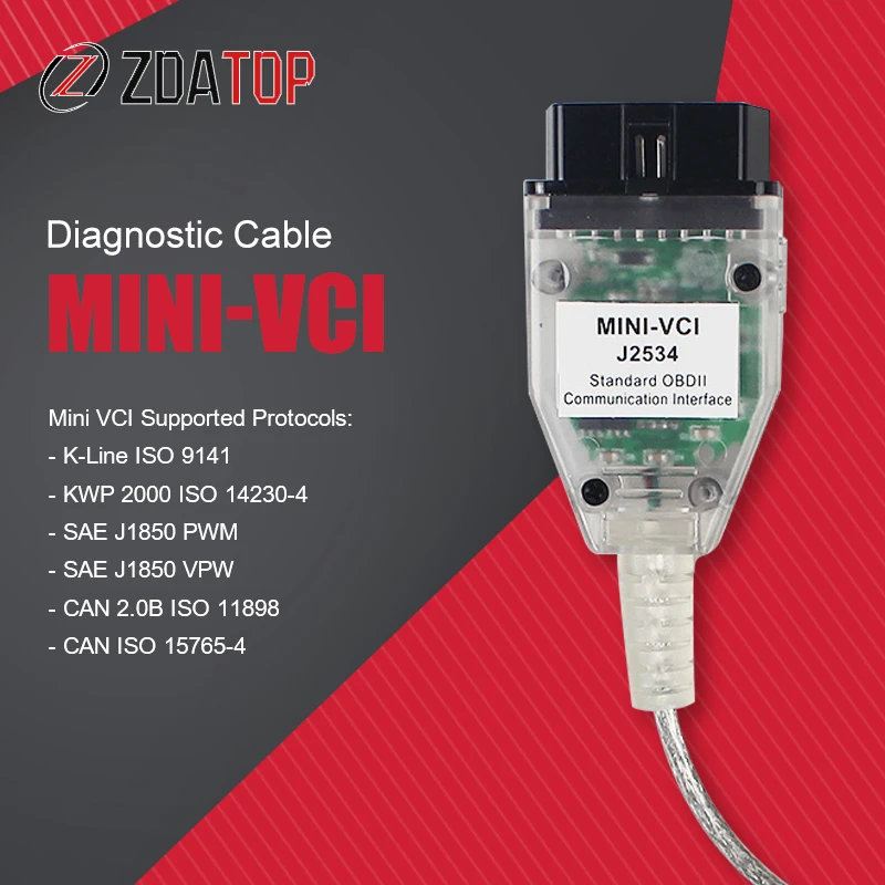 V14.00.029 MINI VCI интерфейс для TOYOTA TIS Techstream FT232 чип J2534 OBD2 Диагностический кабель|Кабели