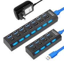 USB HUB 3.0 HUB USB Splitter Multi USB 3.0 2.0 HUB USB3.0 4/ 7 Port Multiport Hub PC Accessories With Power Adapter for Computer