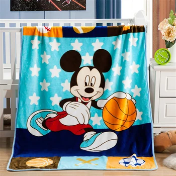 

Cartoon Mickey Mouse Printed Blankets Throws 100*140CM Size for Baby Kids on Sofa Couch Crib mantas para cama