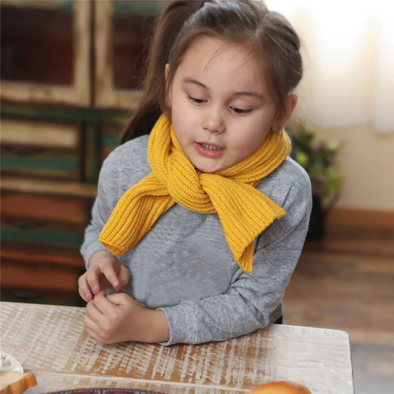 baby scarf Cute Boys Girls Baby Kid Fashion Knitted Scarf Autumn Winter Warm Solid Scarf #4S12 (26)