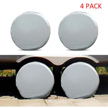 

Car Tire Protectors Cover RV Wheel Motorhome Wheel Covers Sun Protector Waterproof Aluminum Film Fits 27 Inches to 29 Inches