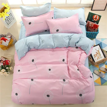 

Thumbedding Dandelion Bedding Set Girls Fashionable Sweet Pink Duvet Cover Single Queen King Full Twin Unique Design Bed Set