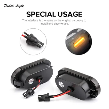 

2Pcs Dynamic LED Side Marker Turn Signal Light Indicator for SEAT Ibiza 6L Cordoba Toledo 1M Leon 1M Light Left Right Amber