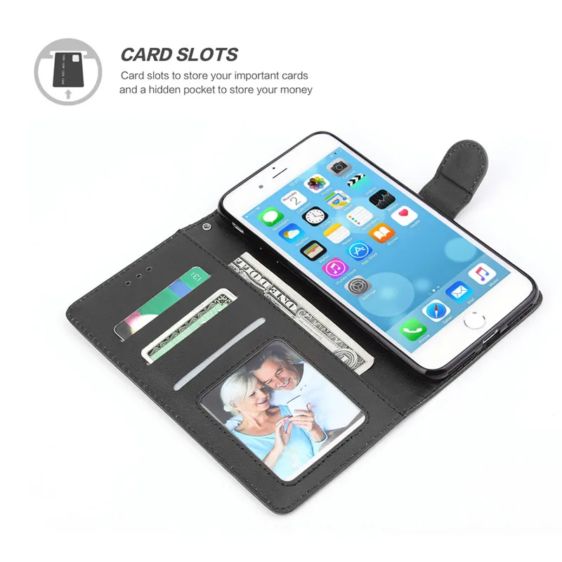 Wallet Leather Case For iPhone 11 Pro XS Max XR X 8 7 6 6S Plus 5S Flip Book Cover iPhone SE 2020 Magnetic Card Holder Phone Bag iphone 8 phone cases