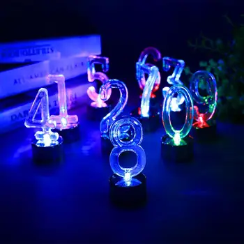 

Number Candles Light Candles Lamp Candles Light Birthday Christmas Decor Wedding Electronic Kids Best Gift Flameless 0-9 LED