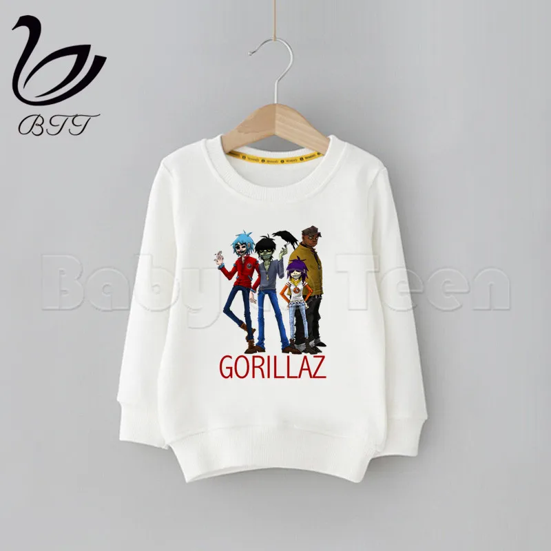 Gorillaz/рок-группа, чакахан, лапша, Мурдок, руссель, Детская толстовка с капюшоном, милый Принт, толстовки, детская одежда, детская толстовка с рисунком - Цвет: D