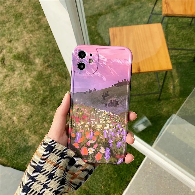 Чехол INS для телефона с милыми цветами iphone 11 Pro max X XR XS Max 7 8 plus SE 2 2020 модный