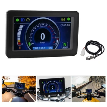

Motorcycle Universal 1,2,4 Cylinder LCD Digital Display Oeter Multi-Function Meter Speeeter